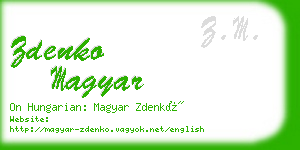 zdenko magyar business card